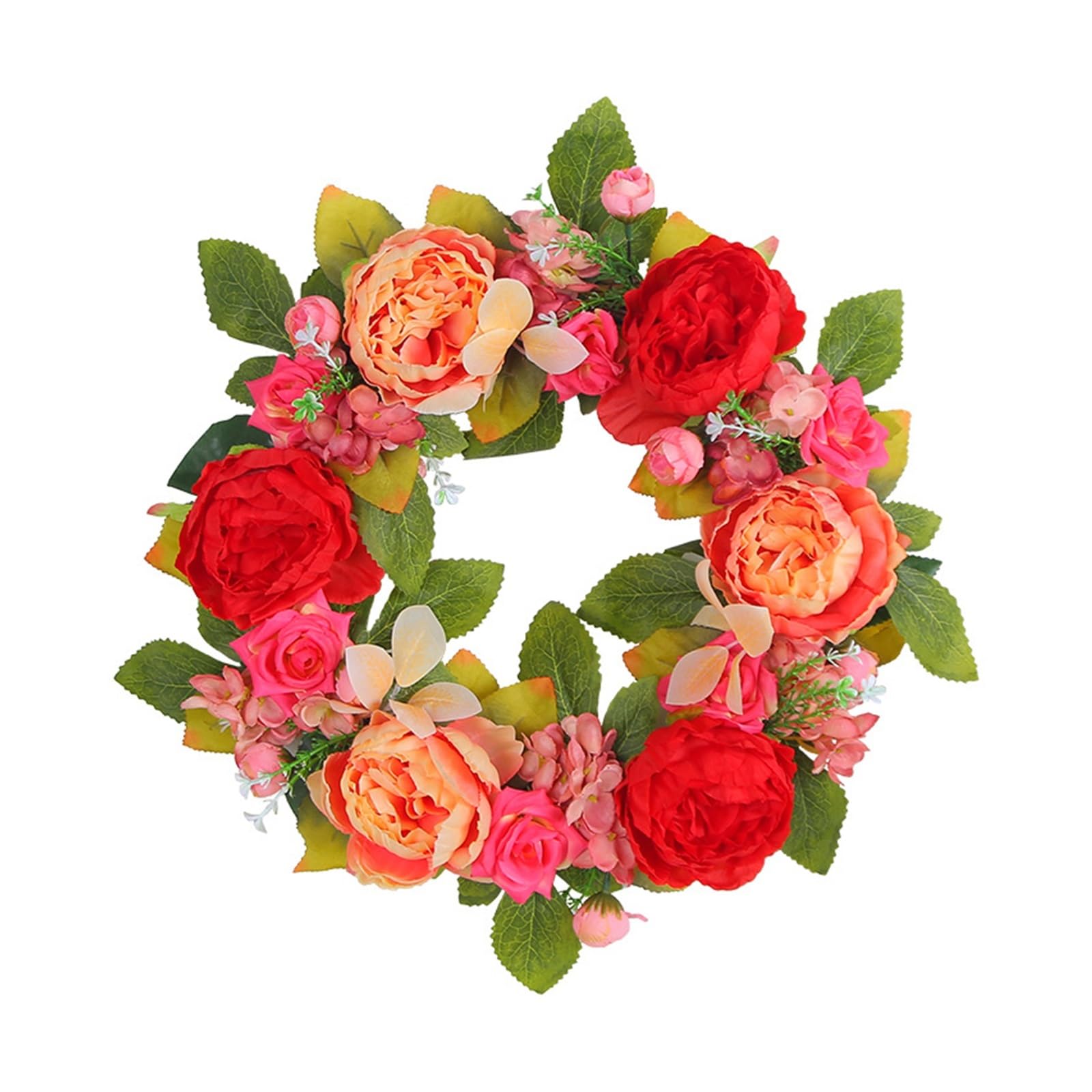 Fleur rotin anneau de suspension tissu rouge pour mur et fenêtre