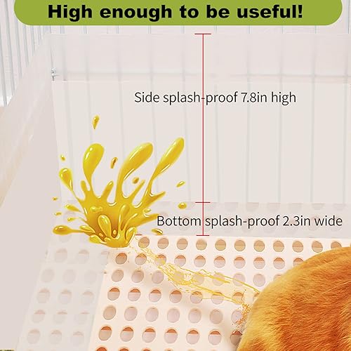 Miniatura 2 de 4 unidades de caja de arena de conejo, protector transparente de orina fácil de limpiar, forro lateral protector de orina, protección contra