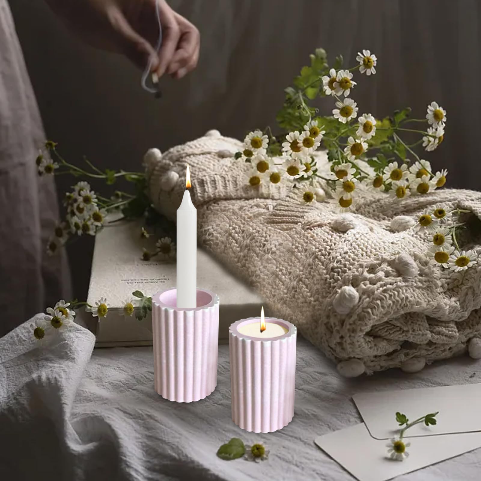 Moule Silicone Pour Bougeoir Moule Plateau Silicone DIY - Pour Résine Époxy | Bougeoir | Déco Maison Moule Silicone Résine