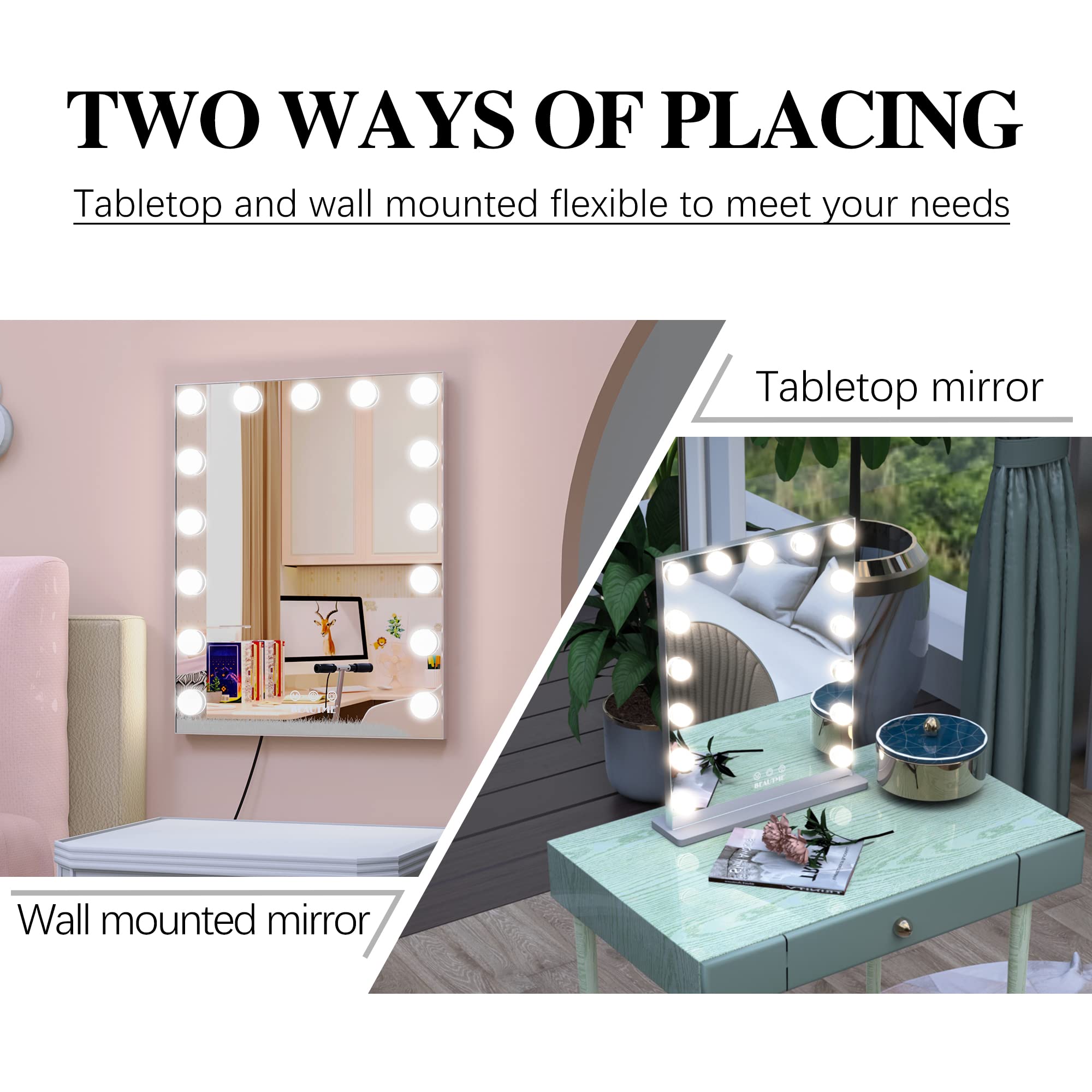 BEAUTME 大型女優ミラー 化粧鏡 3色ライトモード 明るさ調整 LED Amazon.co.jp: BEAUTME 女優ミラー 卓上用 ハリウッドミラー 大型化粧