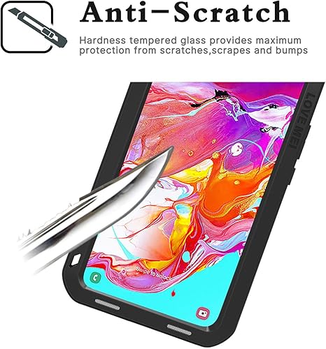 Miniatura 3 de Samsung A70S - Carcasa de silicona de metal militar para Galaxy A70S A70 (A70S, color negro)