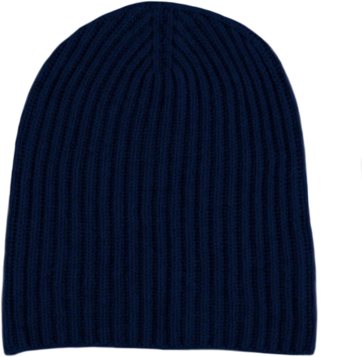 Shorts of Hawick Men's Ribbed 100% Cashmere Beanie Hat - Navy Blue - Made in Scotland by Love Cashmere - Image 2
