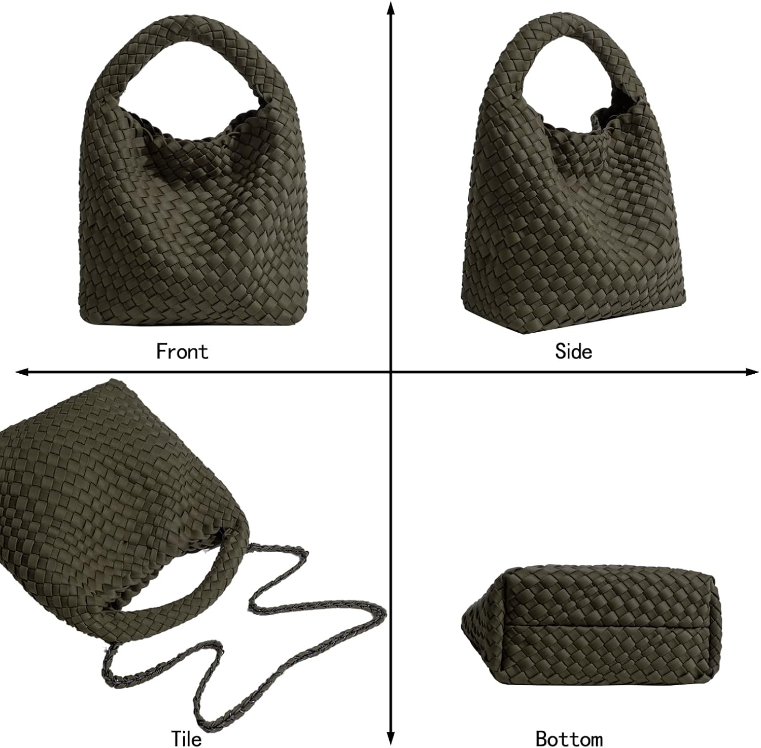 Tote for Women, Ladies Crossbody Handbag, Trendy Shoulder and Bucket Bag, Top-handle Tote Hobo Satchel with Purse | Ladies, Trendy, with Purse - Image 8