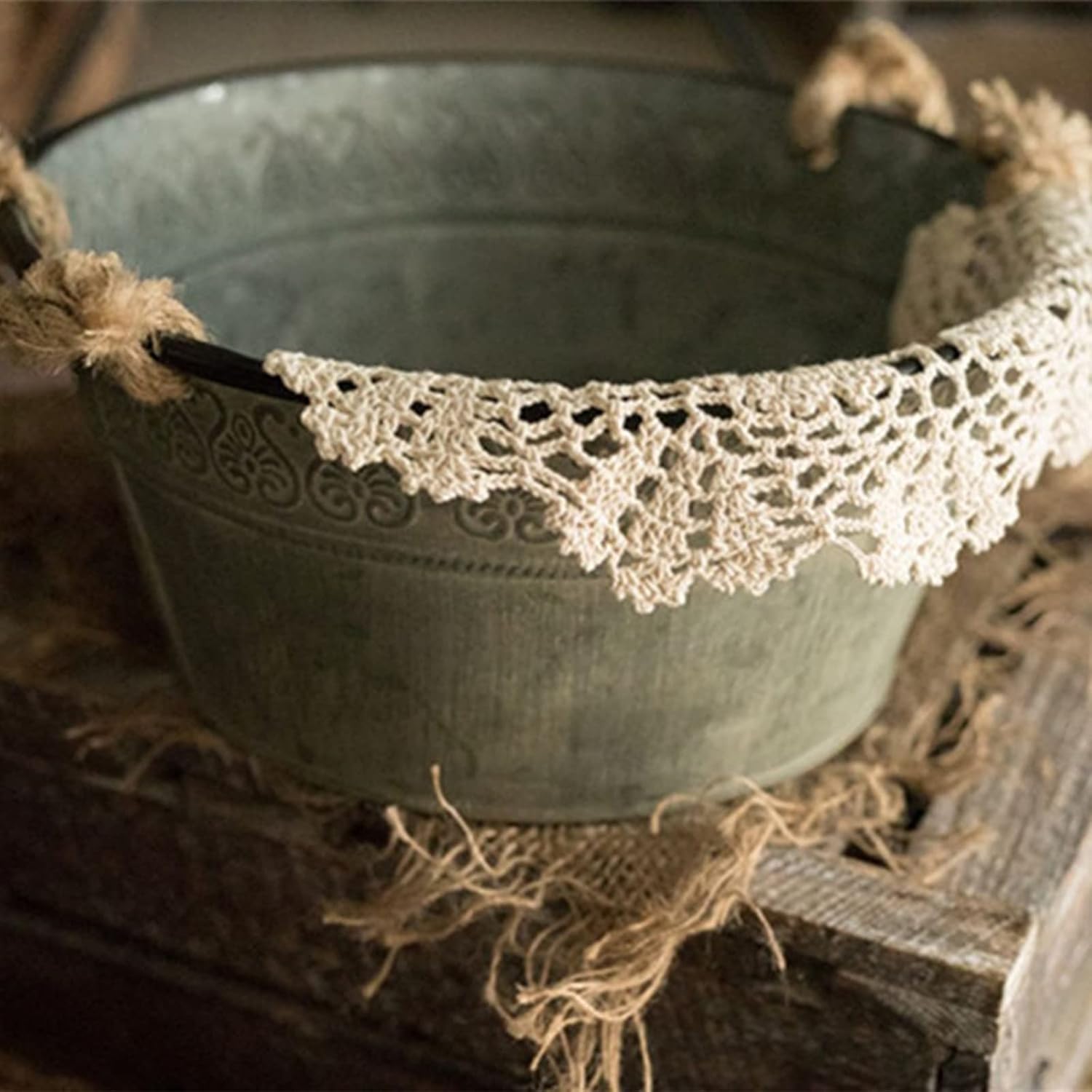 新生児写真撮影小道具 新生写真小道具写真の赤ちゃんの小道具写真小道具Baby Studio Accessoriレトロな鉄のバケツ 広