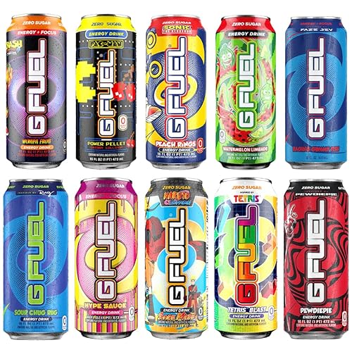 G Fuel Energy Drink, variedad de bebidas energéticas sin azúcar, paquete de 10