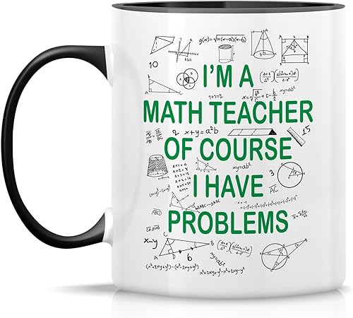 Miniatura 2 de Retreez Taza divertida  I'm A Math Teacher Of Course I Have Problems - Tazas de café de cerámica de 11 onzas  Divertidos, sarcásticos,