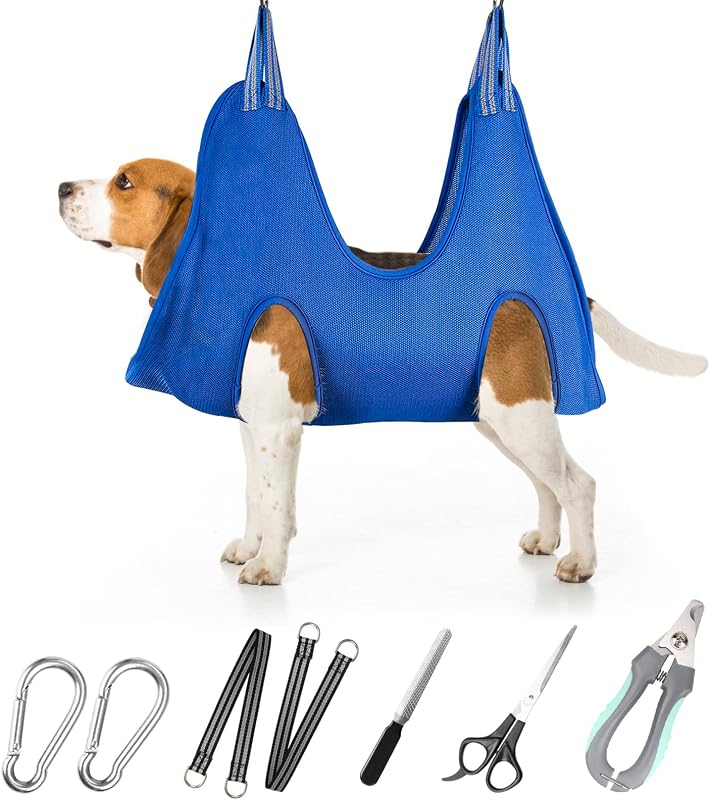 Ateson Pet Grooming Hammock, Dog Grooming Harness for Nail Trimming, Size M