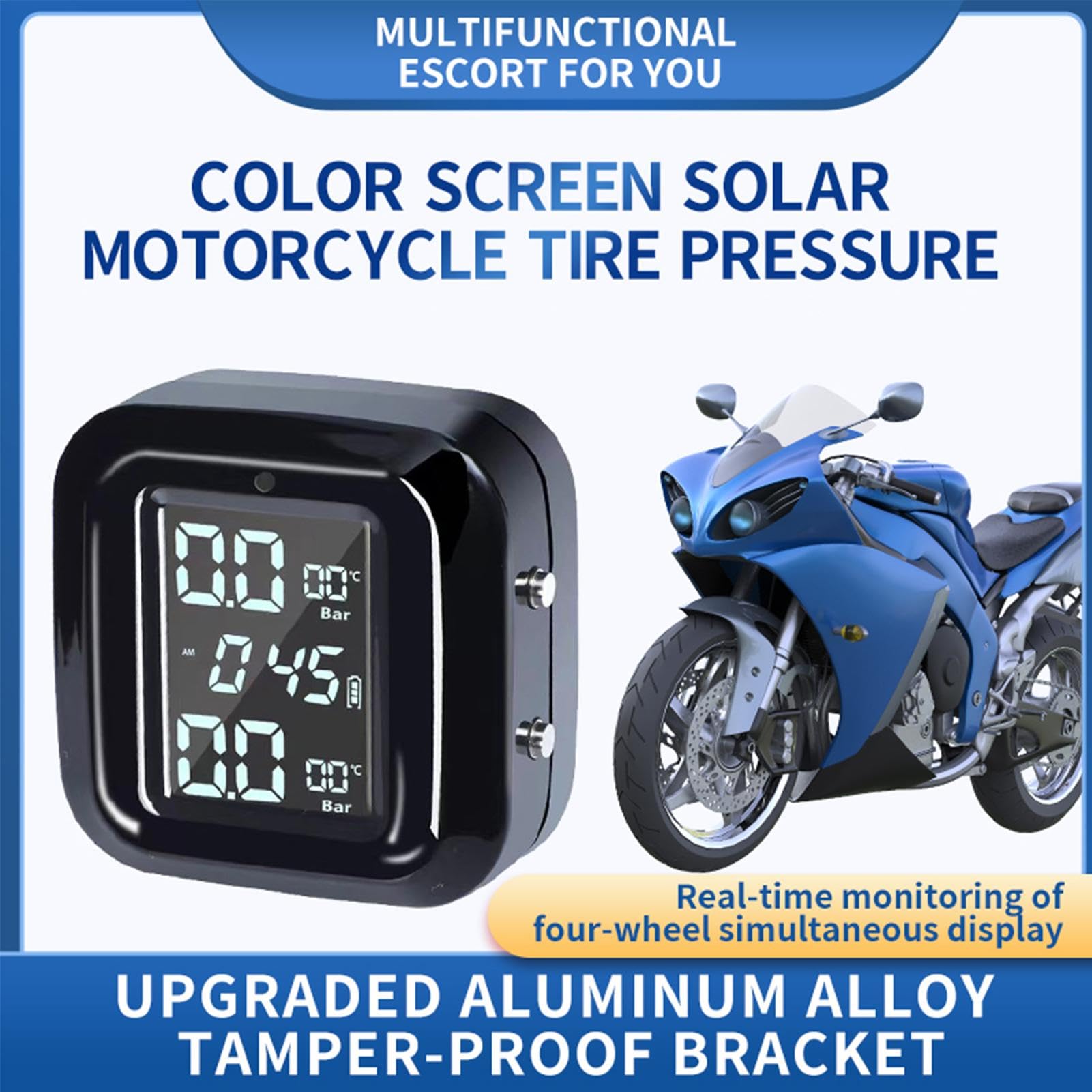 Bike - Monitor della pressione dei pneumatici per moto intelligente con