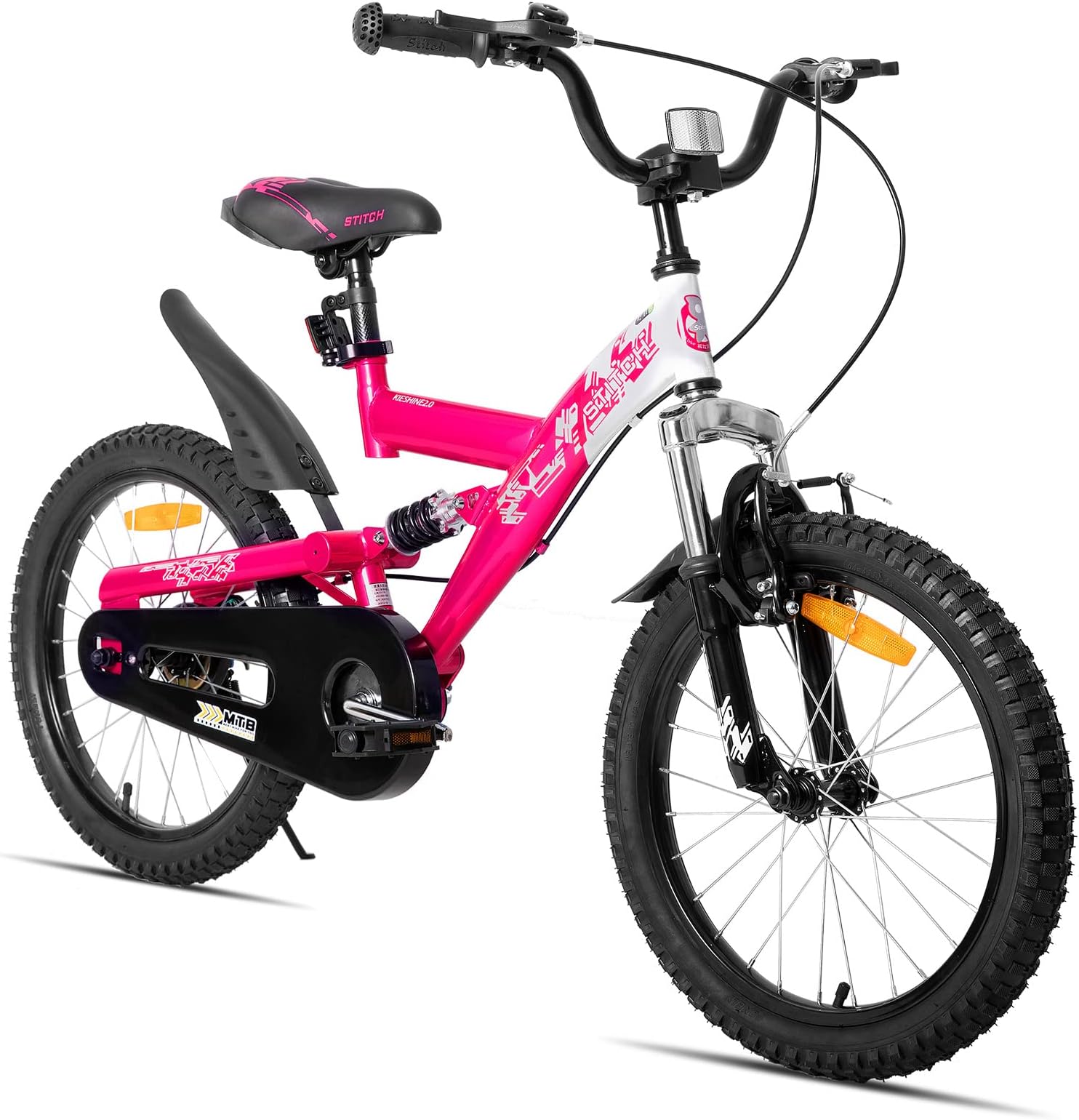 joystar20 Inch Kids Mountain Bike for Boys & Girls Ages 7-13 Years Old, Kids Bicycle with Full Dual-Suspension Steel Frame and 1-Speed Drivetrain with Kickstand, Multiple Colors