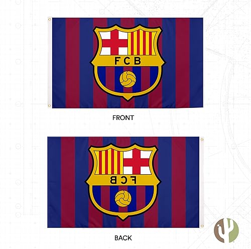 Miniatura 2 de Desert Cactus FC Barcelona Barça Barça Bandera Fútbol Fútbol Fútbol Premier League 100% poliéster Interior Exterior 3 x 5 pies Baner (Bandera D)