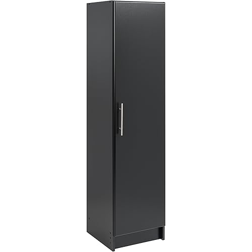 Prepac Elite 16" Narrow Cabinet, 16" W x 65" H x 16" D, Black