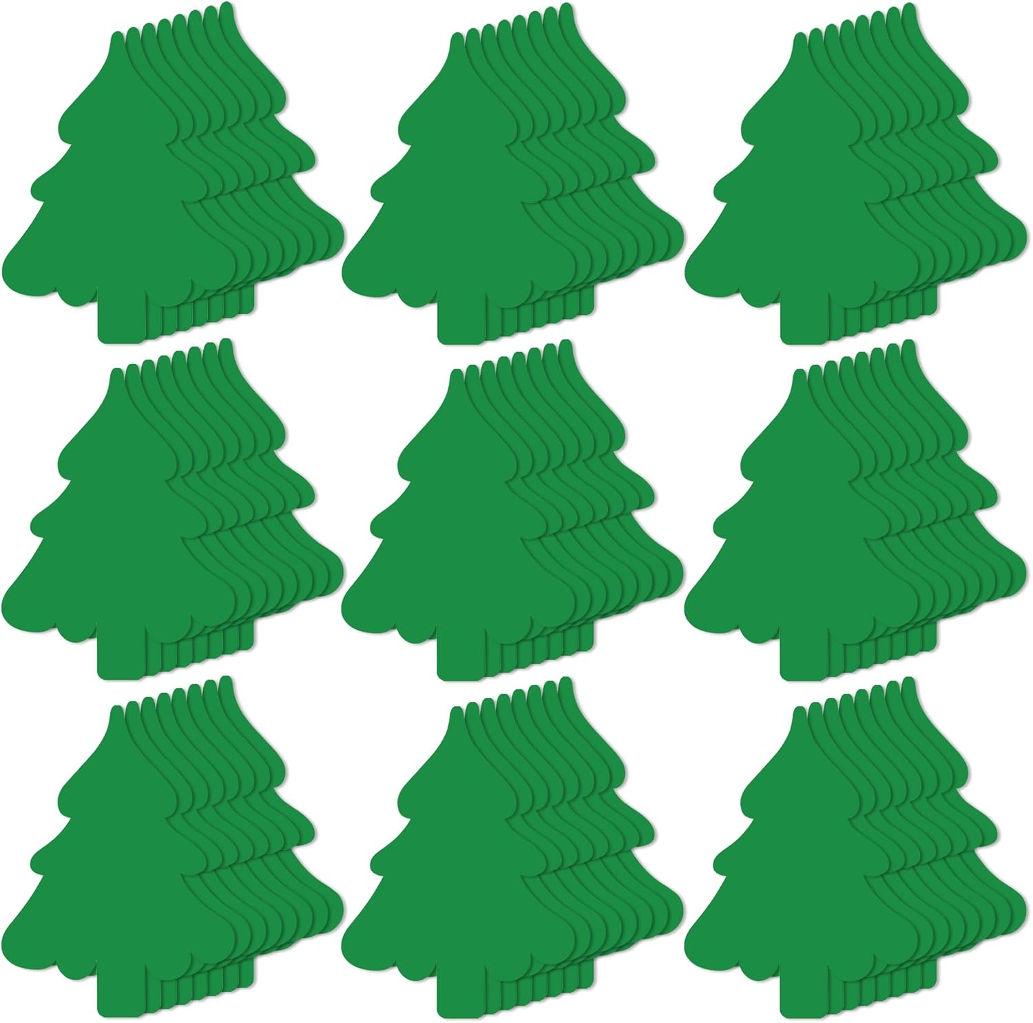 Wonmon 100PCS Christmas Tree Cutouts for Bulletin Board