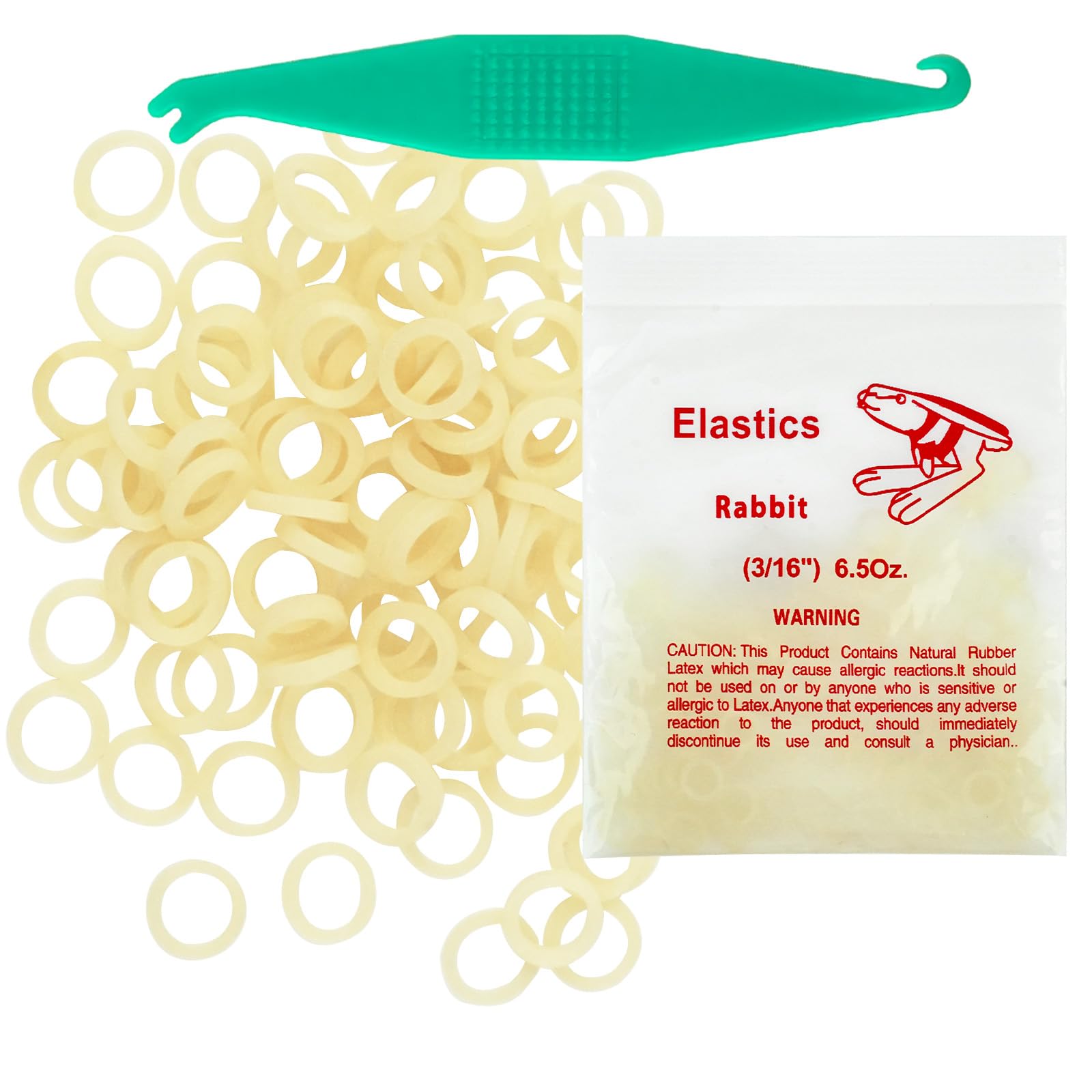 YYING Orthodontic Rubber Bands for Braces 3/16'' Heavy 6.5 oz, 100 Pcs Dental Intraoral Elastic Bands