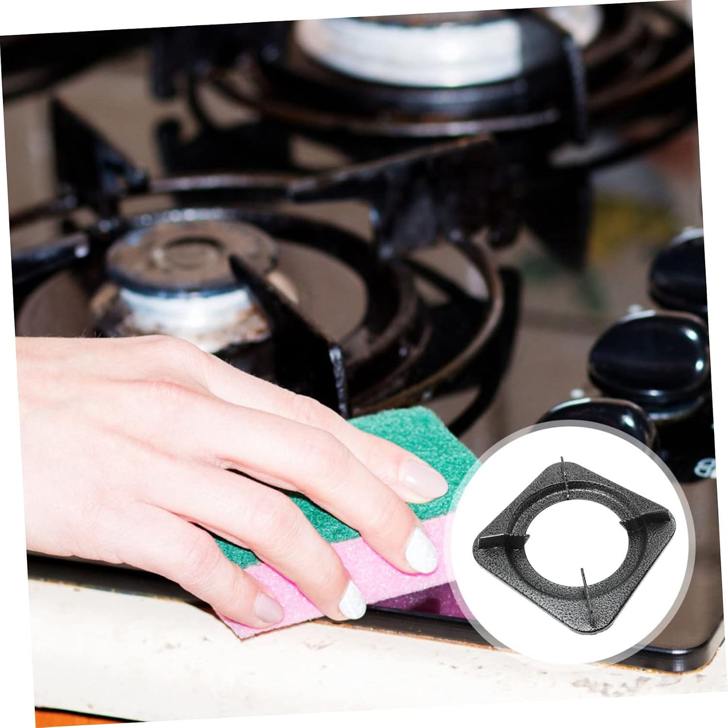 Non-slip Stove Rack Accessory Cast Wok Ring Gas Stove Burner Grate Support