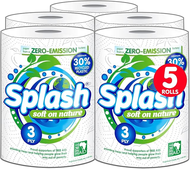 Super Strong Jumbo Rolls Splash Soft on Nature, 3PLY Eco Friendly Kitchen Towel Paper (5)