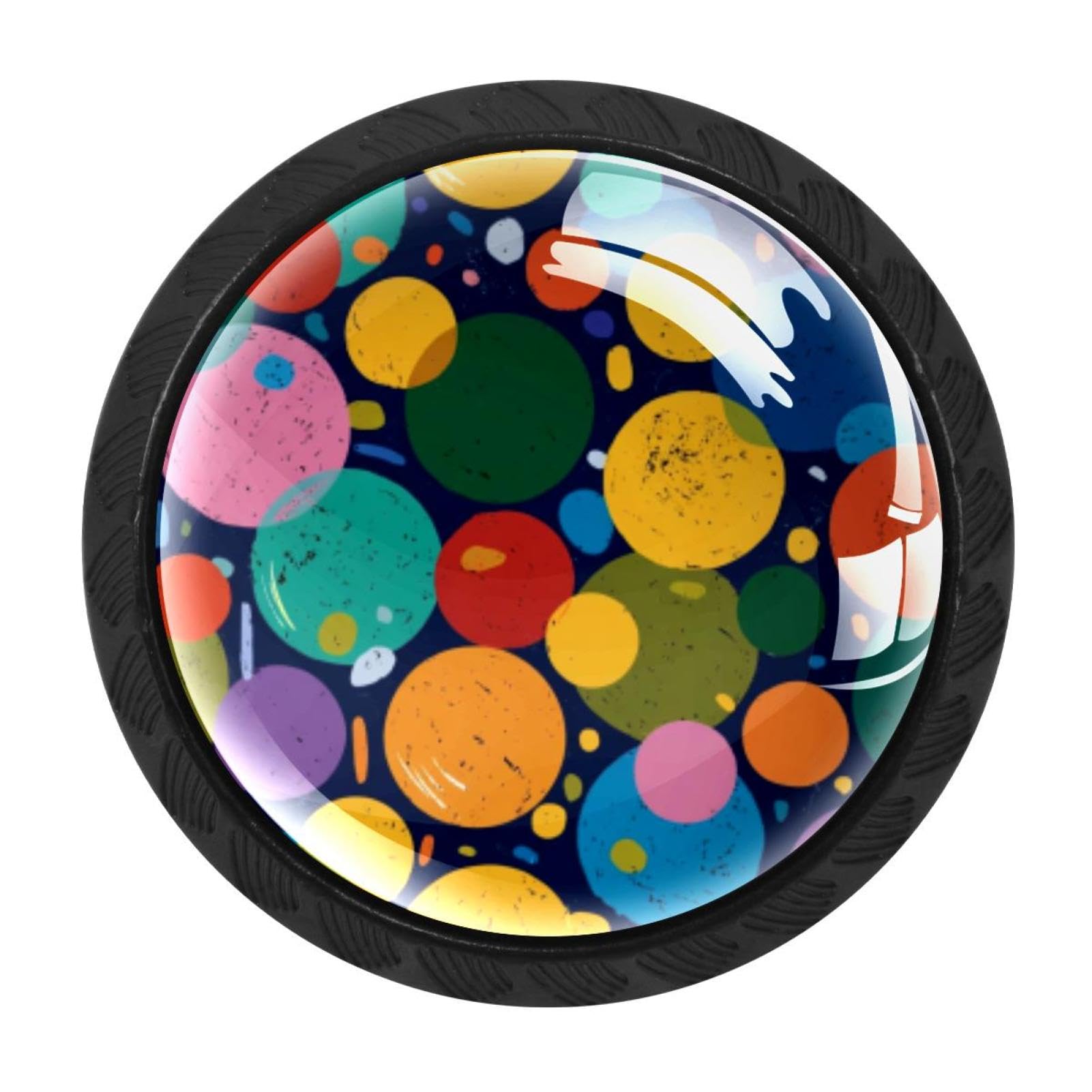 Chenzzzz Multicolored 12 4 Pieces Dresser Knobs Fun Colorful Spots (5) Drawer Knobs Cabinet Knobs Pull Handles For Home Kitchen Office