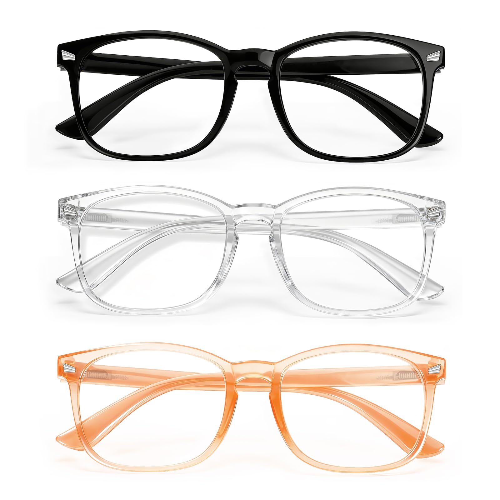 Photo 1 of CHEERS DEVICES Reading Glasses for Women, Readers for Women, Blue Light Blocking Computer Glasses, Stylish Ladies Eyeglasses 3 Pair (1.5)