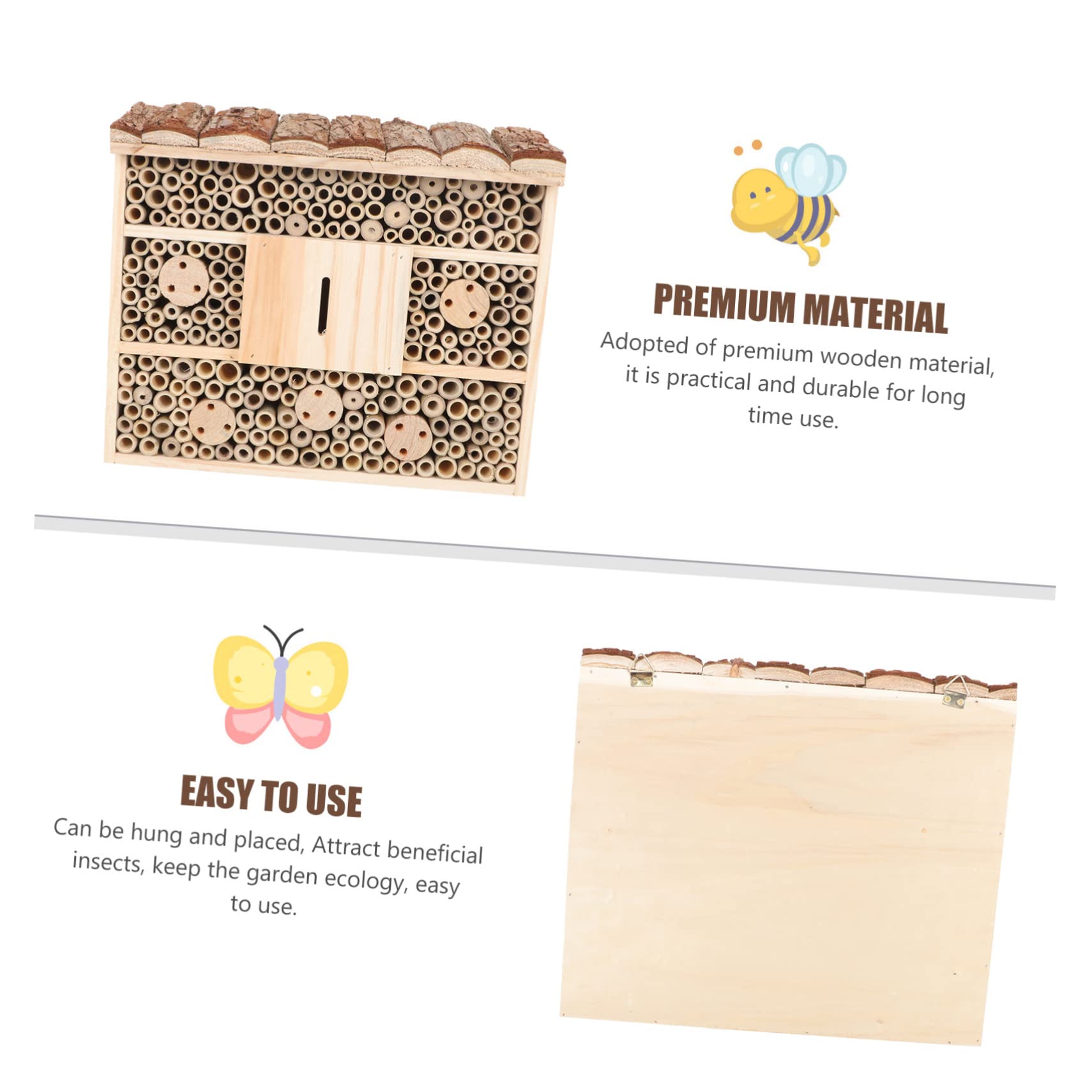 VANZACK Gartendekoration Aus Holz Insektenhaus-hüttenornament Schmetterlinge Hütte Für Gartenhof