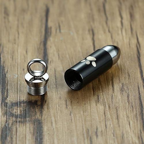 Miniatura 7 de 2PCS Cremation Jewelry for Ashes for Pet Dog Cat Paw Print Pendant Urn Necklace for Ashes for Men Stainless Steel Memorial Necklace Cremation