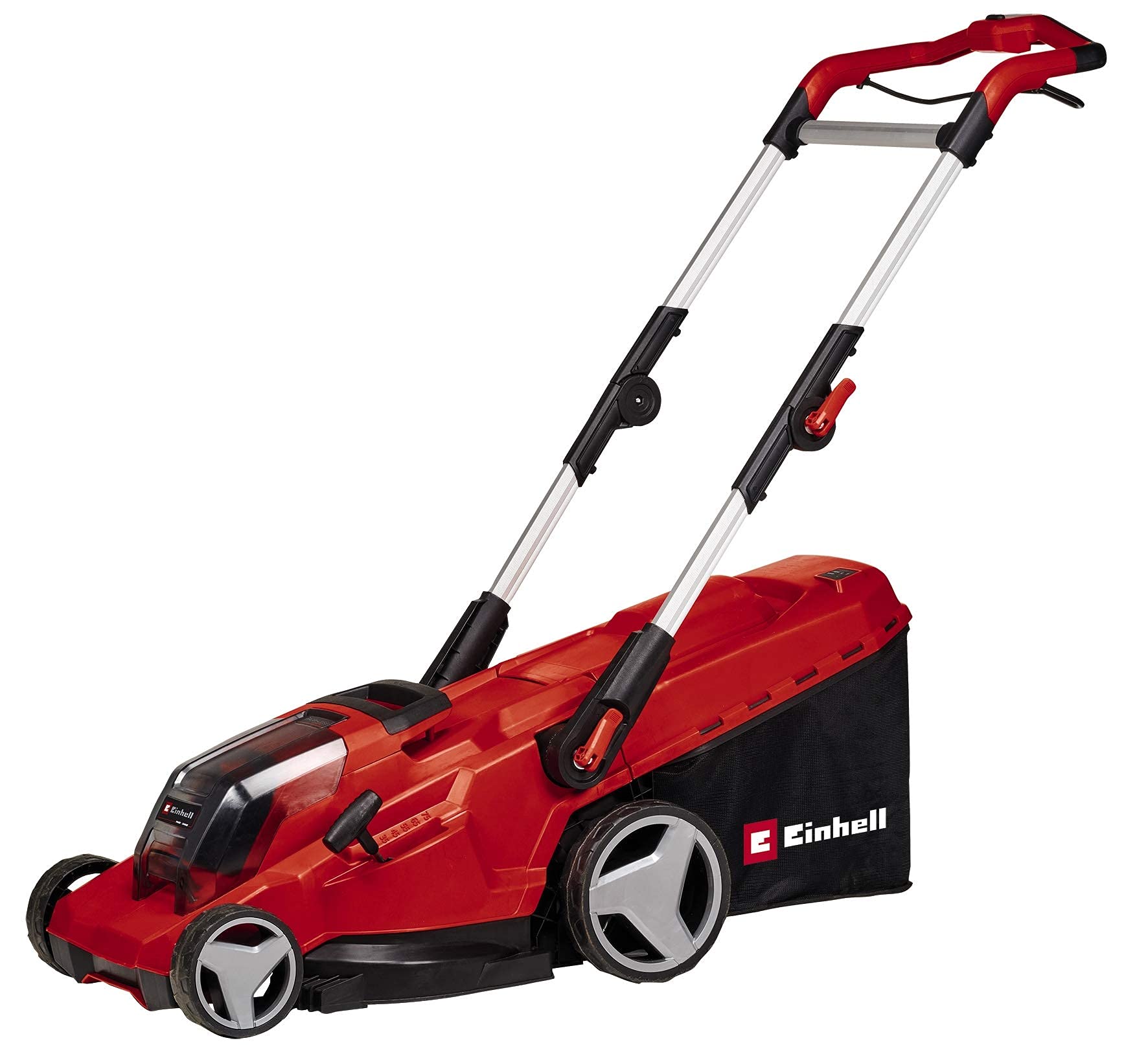 Einhell Ge-Cm 36/41 Li-Solo Kosiarka do Trawy, Czarny/Czerwony, 41 cm & Einhell Pxc Zestaw Akumulator z Ładowarką, Czarny/Czerwony, ‎22.1 x 18.5 x 7.7 cm