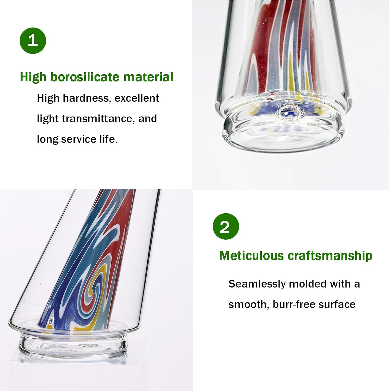 Glass Replacement for Peak and Pro, Glass Attachment Accessories (Multicolour)