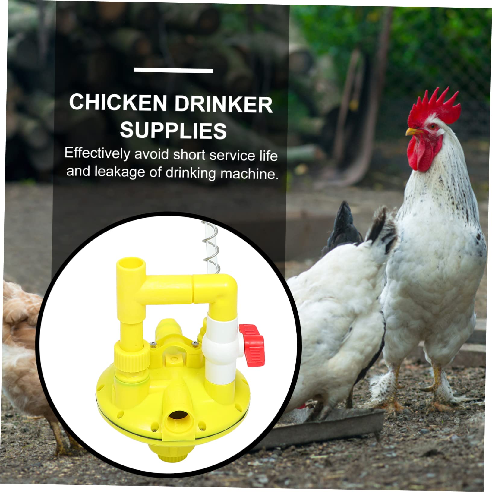 UKCOCO Regolatore di Pressione Acqua per Abbeveratoio Automatico Polli, Valvola in Plastico Giallo, Design Leggero Adatto a Fontane per Acqua e Macchine da Bere