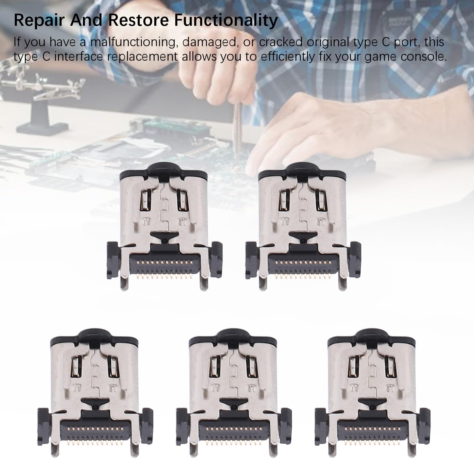 Connettore USB Tipo A Maschio Per Saldatura – Riparazione Fai-da-te, 5V, Nero