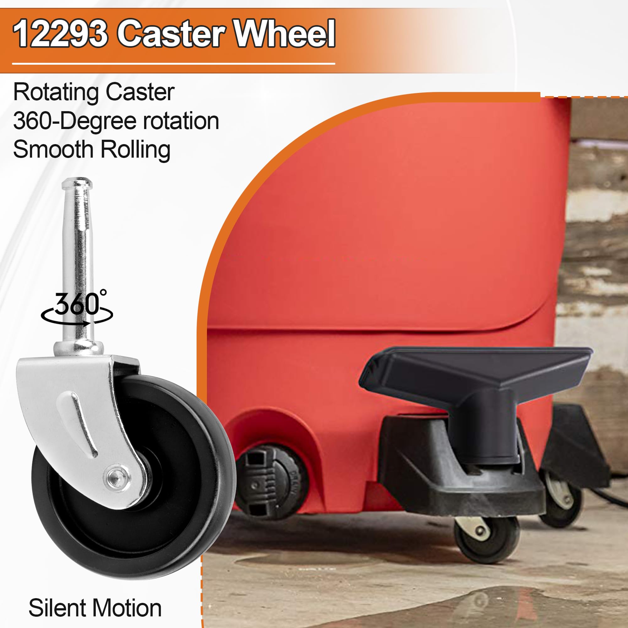 Snapklik.com : 12293 Wet Dry Vacuum Caster Wheel,Compatible