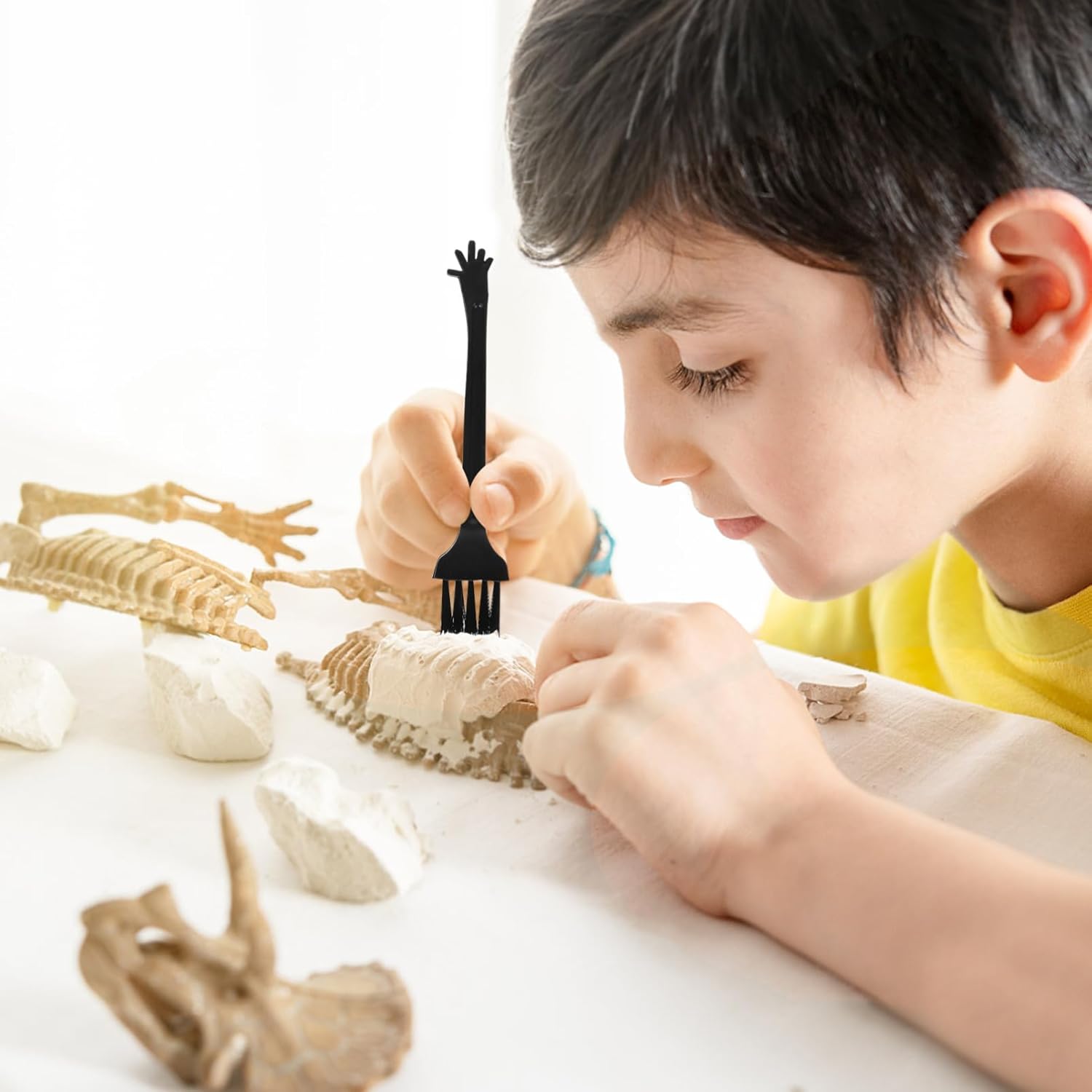10 Sets Mini Dig Kit: Dinosaur Eggs Digging Hammer Chisel Brush Archaeological Science Excavation Tool Kit