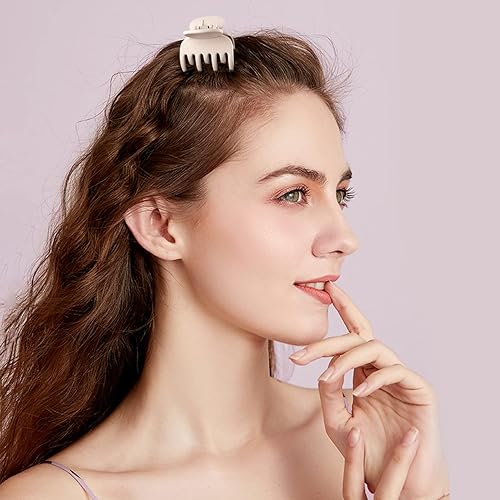Miniatura 5 de Pinzas de pelo medianas para cabello fino y fino, pinzas pequeñas de 1.5 pulgadas para mujeres y niñas, clip de mandíbula mate de doble fila