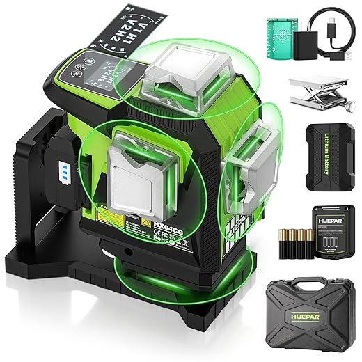 Abus Iberica - Cilindro Seg 30X30Mm Abus Lat Niq Bravus Dob.embr. B2L410Mx En Oferta Huepar Nivel Láser Autonivelante De 16 Líneas, 4 X 360° Verde Herramientas Láser Con Pantalla Lcd Y Modo De Pulso, Sensor Automático Y Ajuste De Brillo - Base Magnética, Caja De Soporte-Hx04Cg