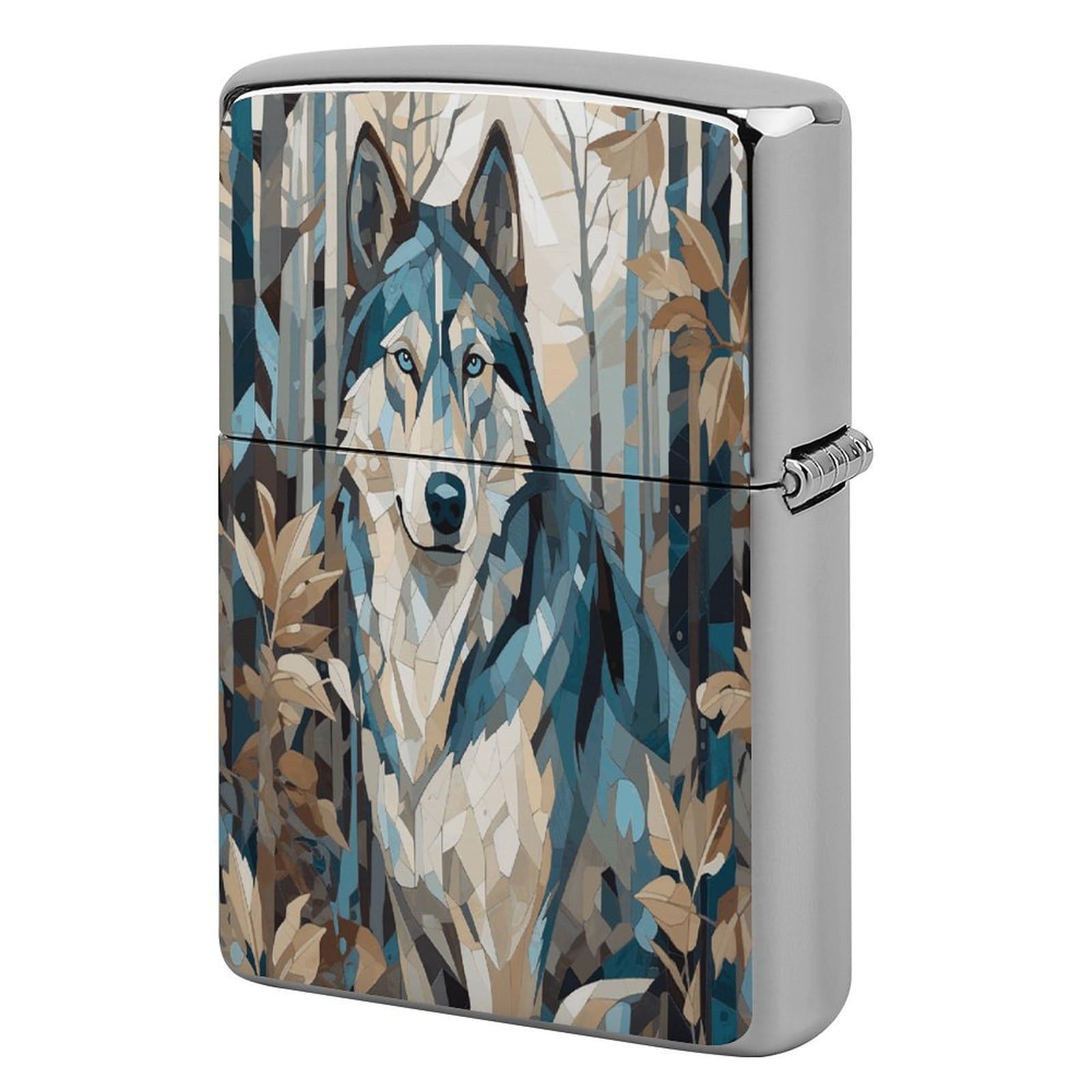 Btcowzrv Style Hand Drawn Dog Pattern Metal Lighter Case Sleeve Cover Holder