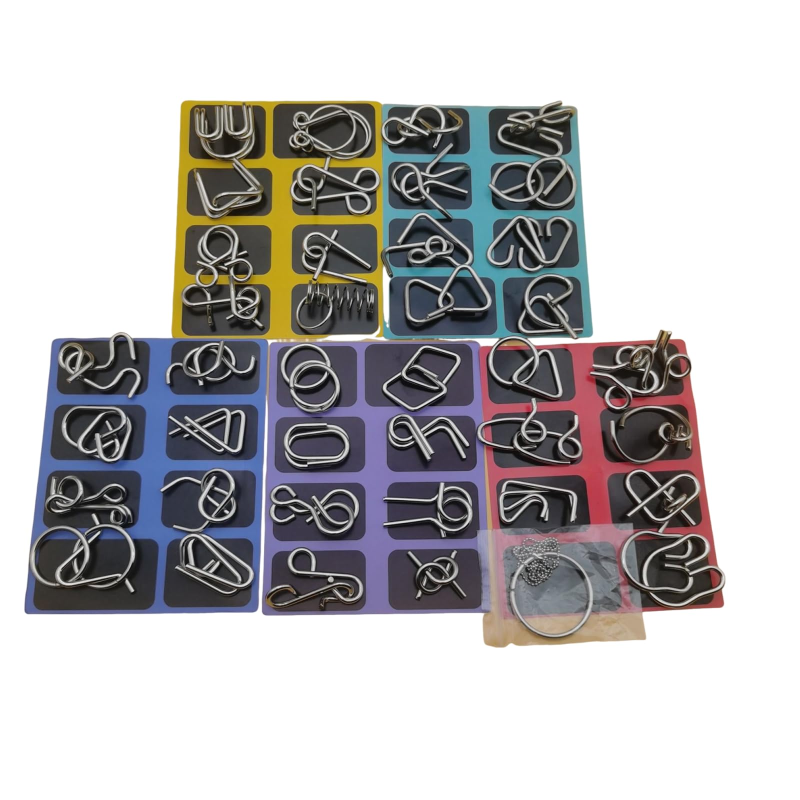 40 Pieces Metal Puzzle Set, Puzzle for, Fidget Toys Adults, Brain Teaser Games, Cognitive Skill Training, Family Activity, Educational Tool, Stress Relief Toy, Party Entertainment-picture-24