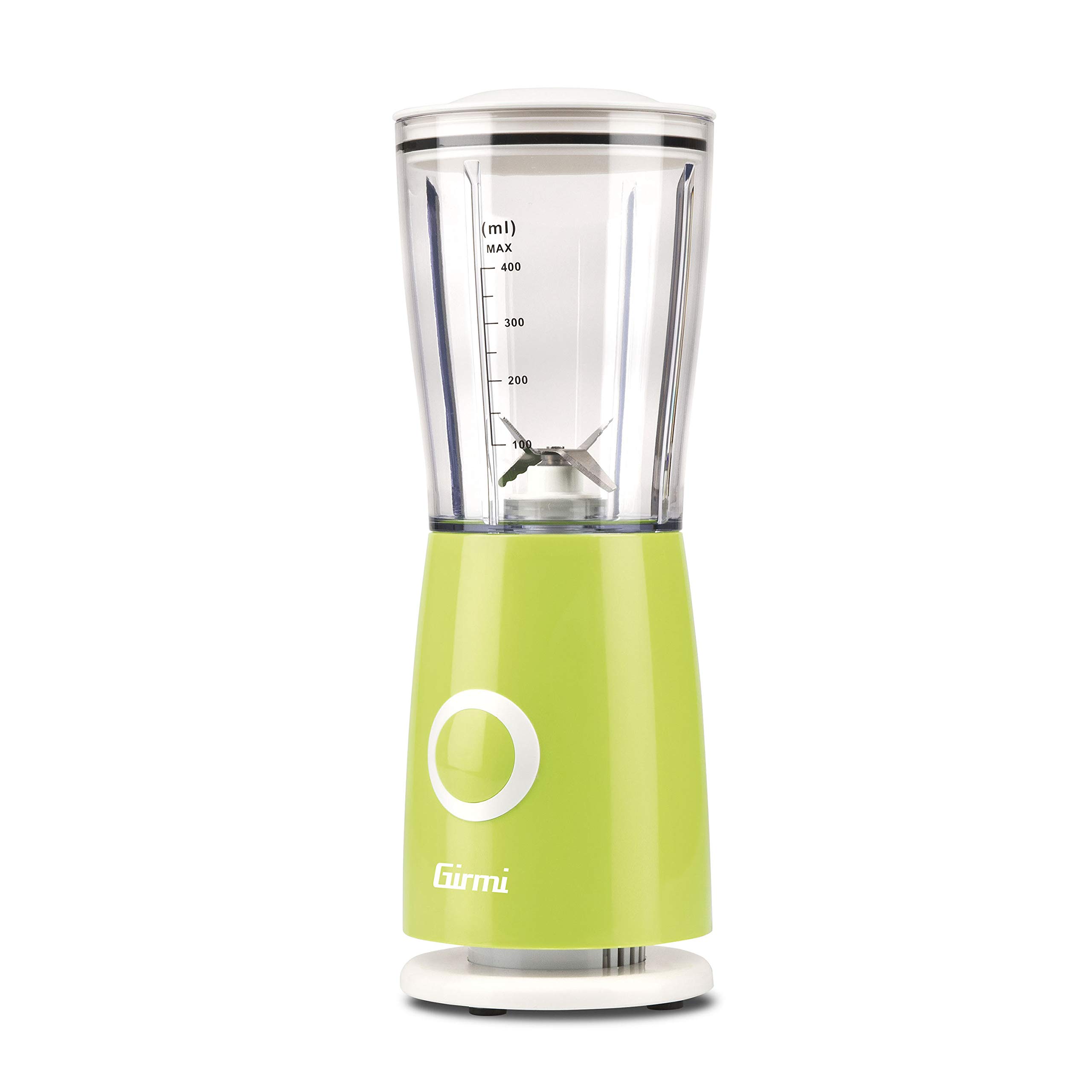 Girmi FR03 Frullatore Elettrico, 170W, 4 Lame in Acciaio INOX, 400 ml, Bicchiere graduato, Verde
