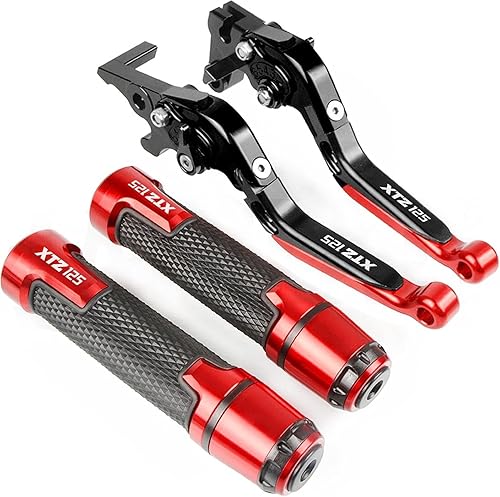 Miniatura 8 de Para Yamaha XTZ125 XTZ 125 2014 2015 Motocicleta Racing Accesorios CNC freno embrague palancas manillar agarre mango mano Grips Cap (Color  12)