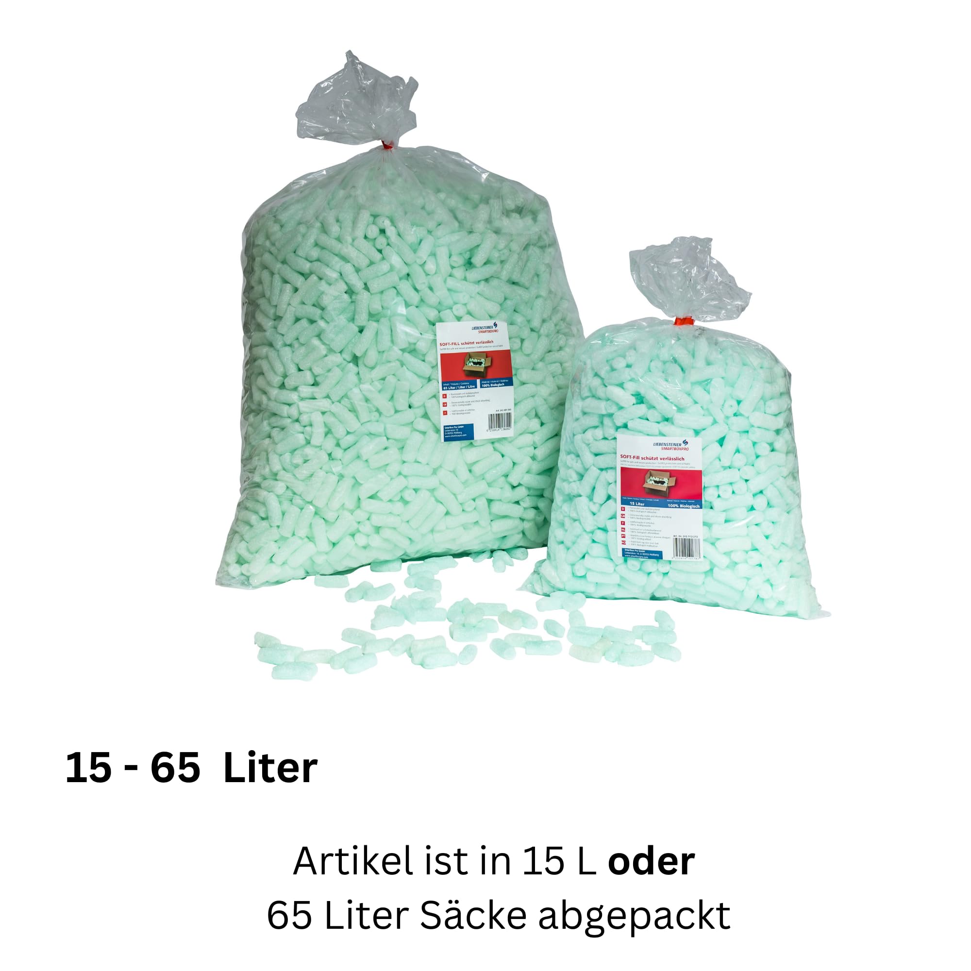 Material de relleno ecológico para embalaje de almidón de maíz, 15 L-400 L (400 litros)