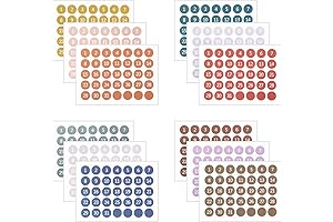 Fantasyon Round Dots Calendar Date Stickers