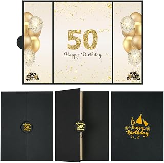 50th Birthday Party Decorations Signature Guest Book Big Birthday Card Party Guest Book Signature Book Guestbook 50 Years Old Birthday Gifts Signing Card Board