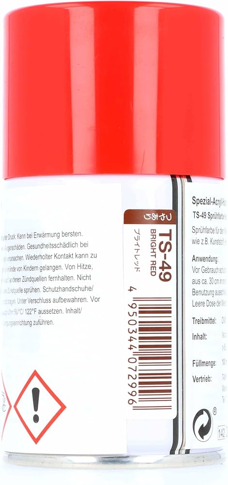 Amazon.com: Tamiya 85049 Spray Lacquer TS-49 Bright Red - 100ml Amazon.com: Tamiya 85049 Spray Lacquer TS-49 Bright Red - 100ml