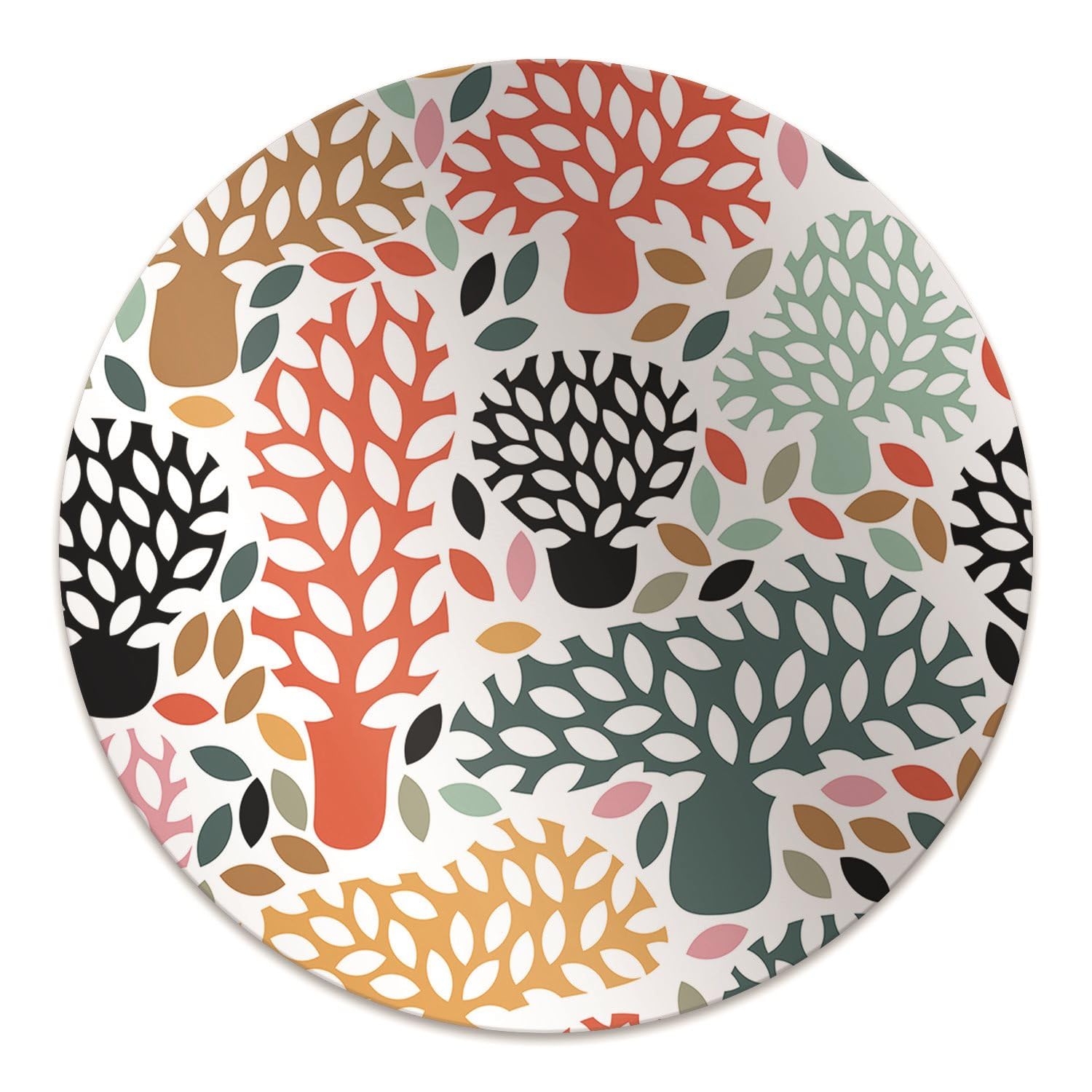 Tapis pour protection de sol de maison au motif artistique gribouillis près des arbres