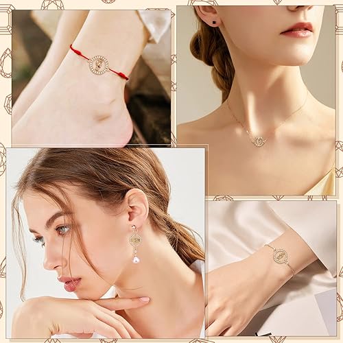 Miniatura 4 de Dijes de Virgen María, 40 piezas de dijes de Virgen de Guadalupe de aleación mexicana con incrustaciones de diamantes de imitación para pulseras,