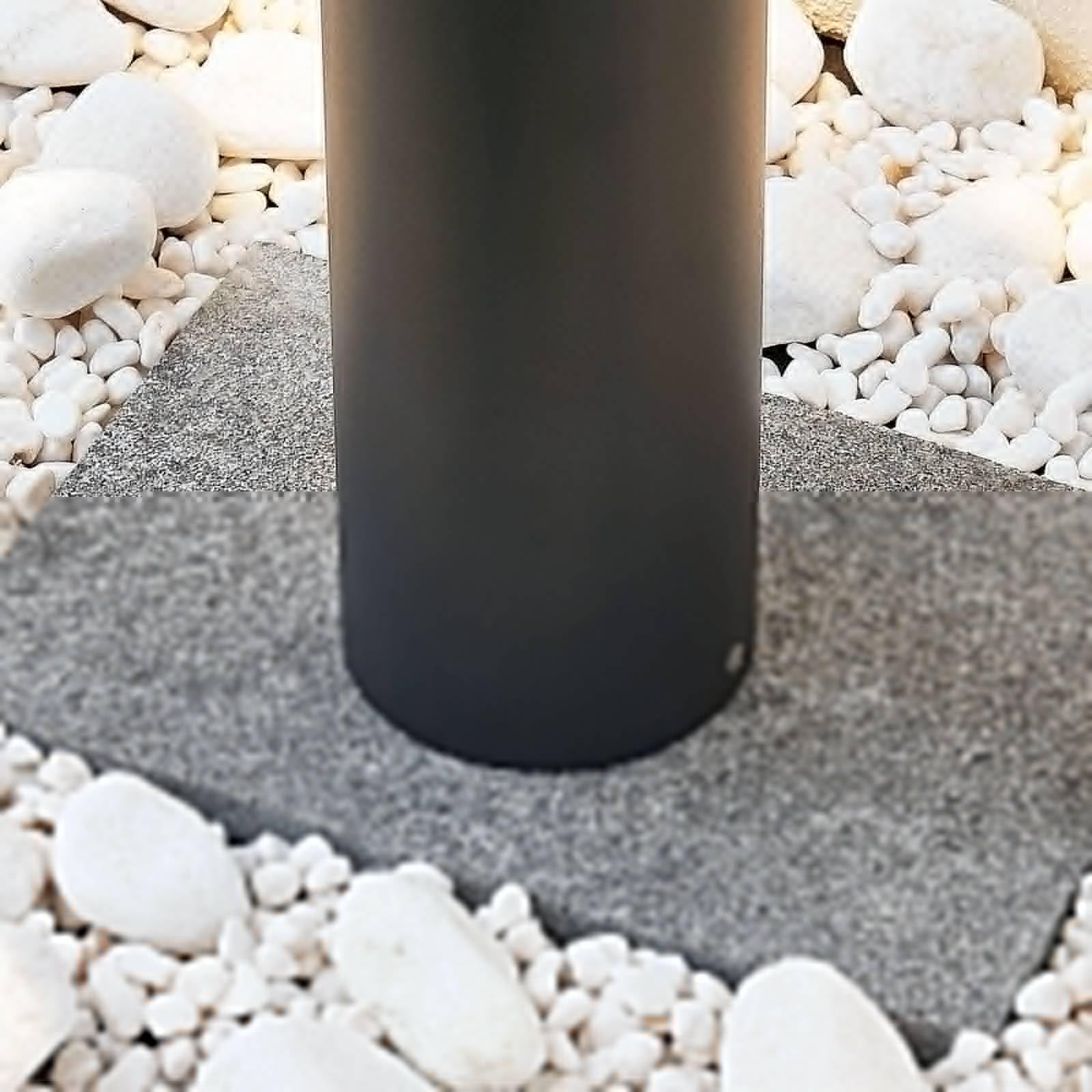 Lucande LED Wegeleuchte, Pollerleuchte Dunkelgrau Außenleuchte 65 cm spritzwassergeschützt IP54 6,5W Gartenlampe