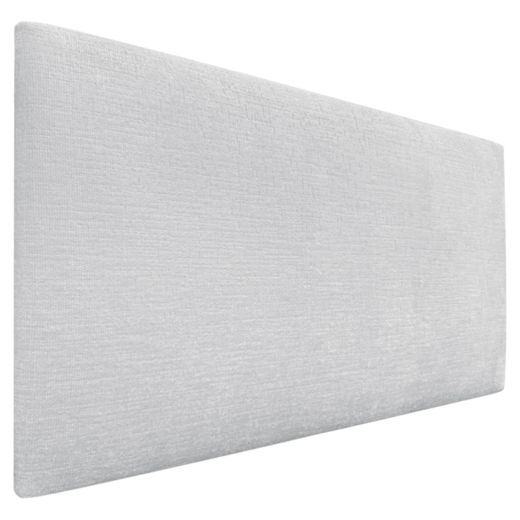 DHOME Cabecero Acabado Lana Ecológica Premium Liso Cabezal Tapizado Cama Dormitorio Acolchado Winter Luxury (Blanco, 105 cm)