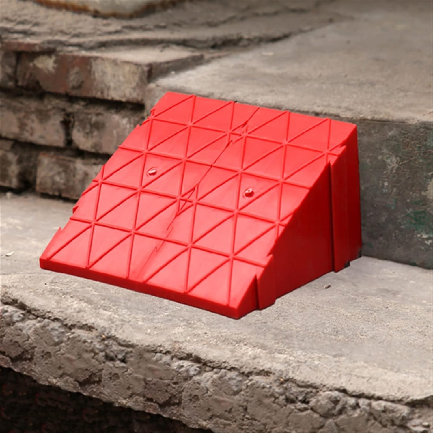 Curb Ramps Set, 2 Pack,Car Threshold Ramp,Plastic Vehicle ramps,Plastic Kerb Ramps,for Wheelchair Scooter Car Outdoor (Color : 2pcs, Battery *1 : 25 * 12 * 16cm)