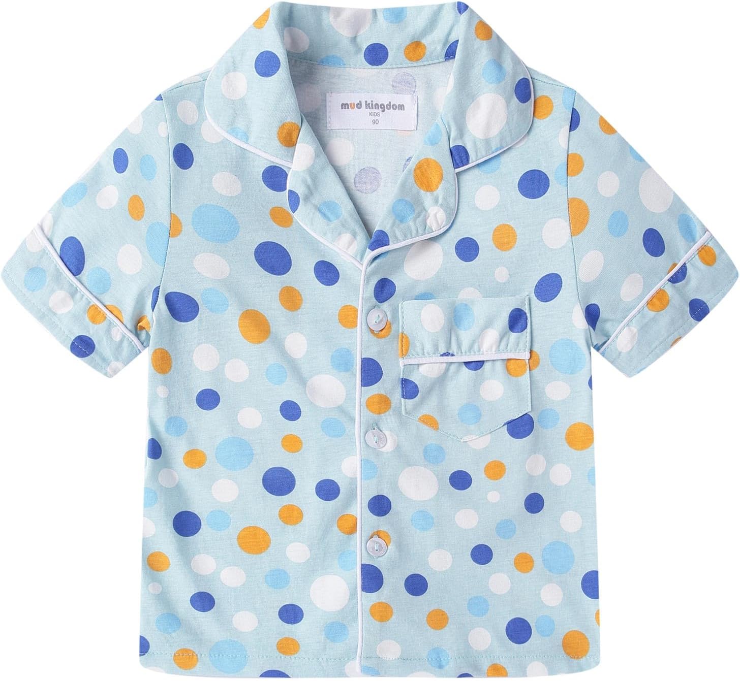 Mud Kingdom Little Boys Girls Summer Pajamas Set Button Down Funny Cartoon - Image 2