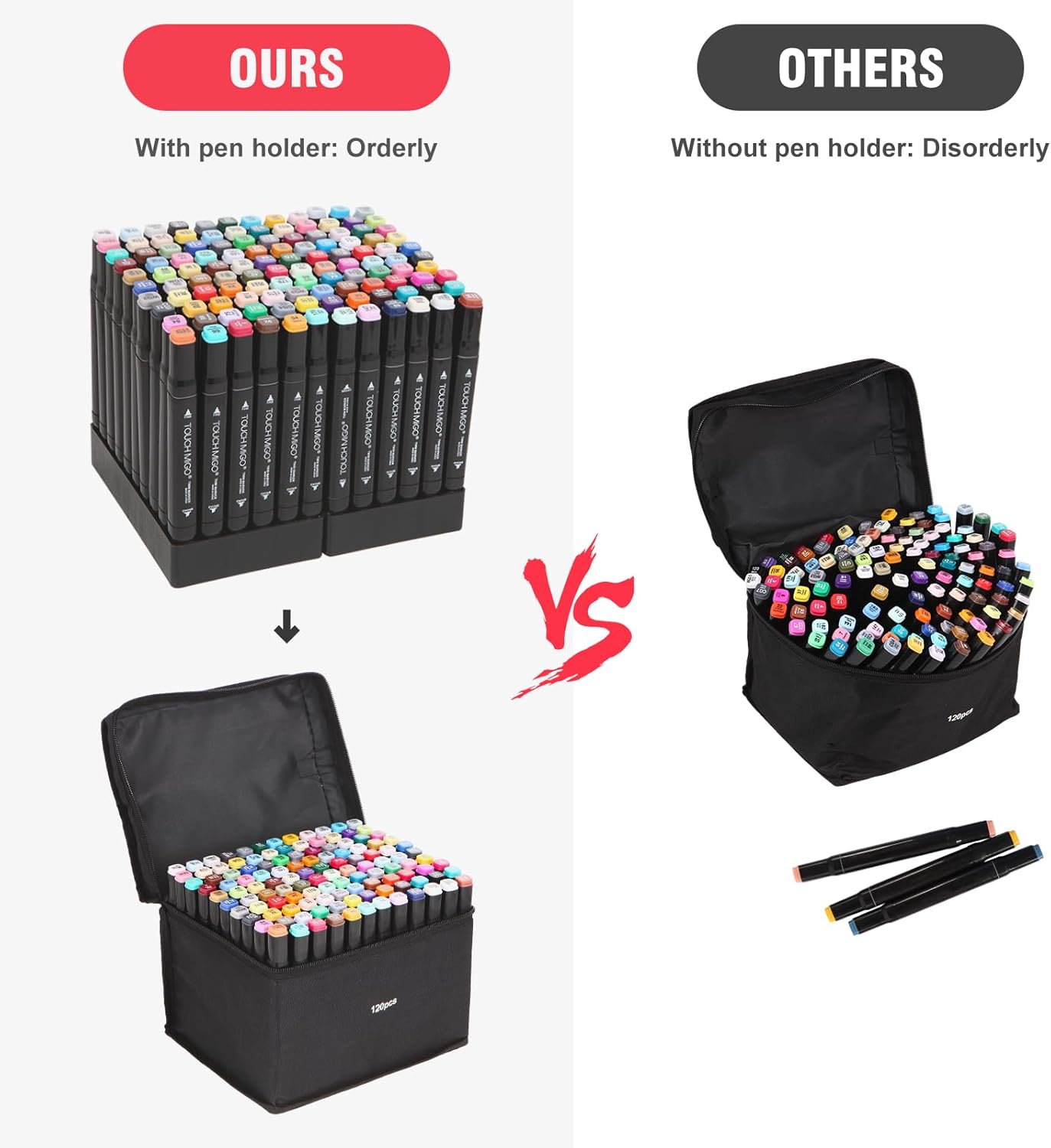 120 Colors Dual Tips Art Markers Set, Alcohol Markers Pens, Alcohol Based Markers for Adult Kids Coloring Drawing Sketching Card Making Illustration - Image 6