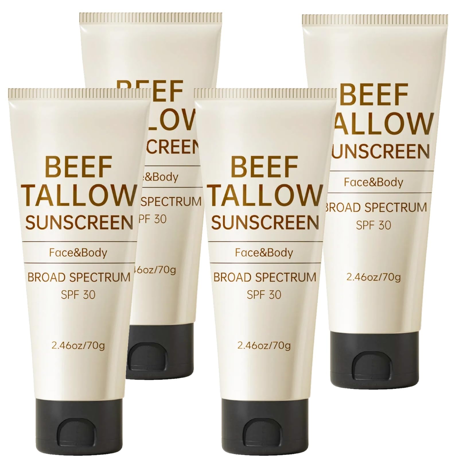 Tallow Sunscreen, Sunscreen for Face, SPF30 Natural Reef Safe Face Body Beef Tallow Sunblock, Non Greasy Clean Travel Sun Screen Sunblock for Outdoor