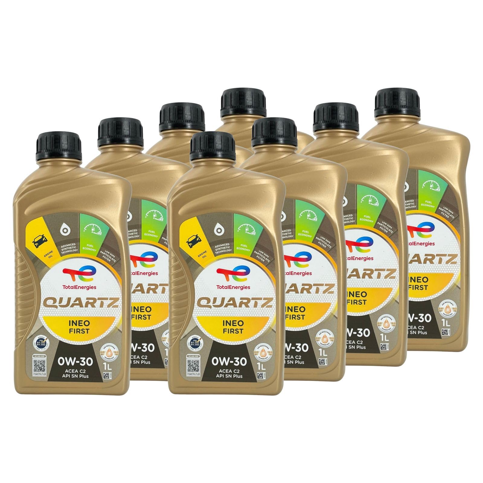 Total Quartz Ineo First 0W-30 8x1 Liter - Motoröl - 8L