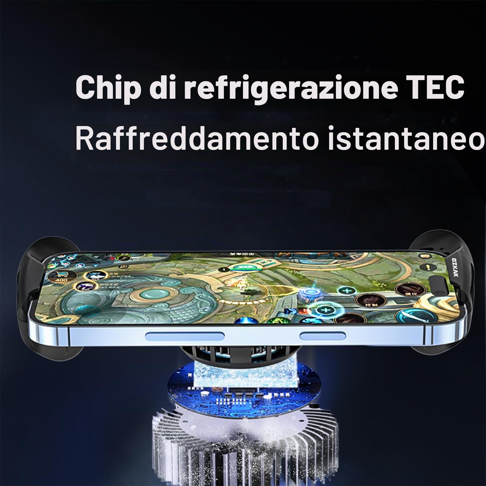 Raffreddamento Telefono per Il Gaming, Ventola Telefono dei Semiconduttori, Radiatore del Telefono Cellulare per iPhone Smartphone Android