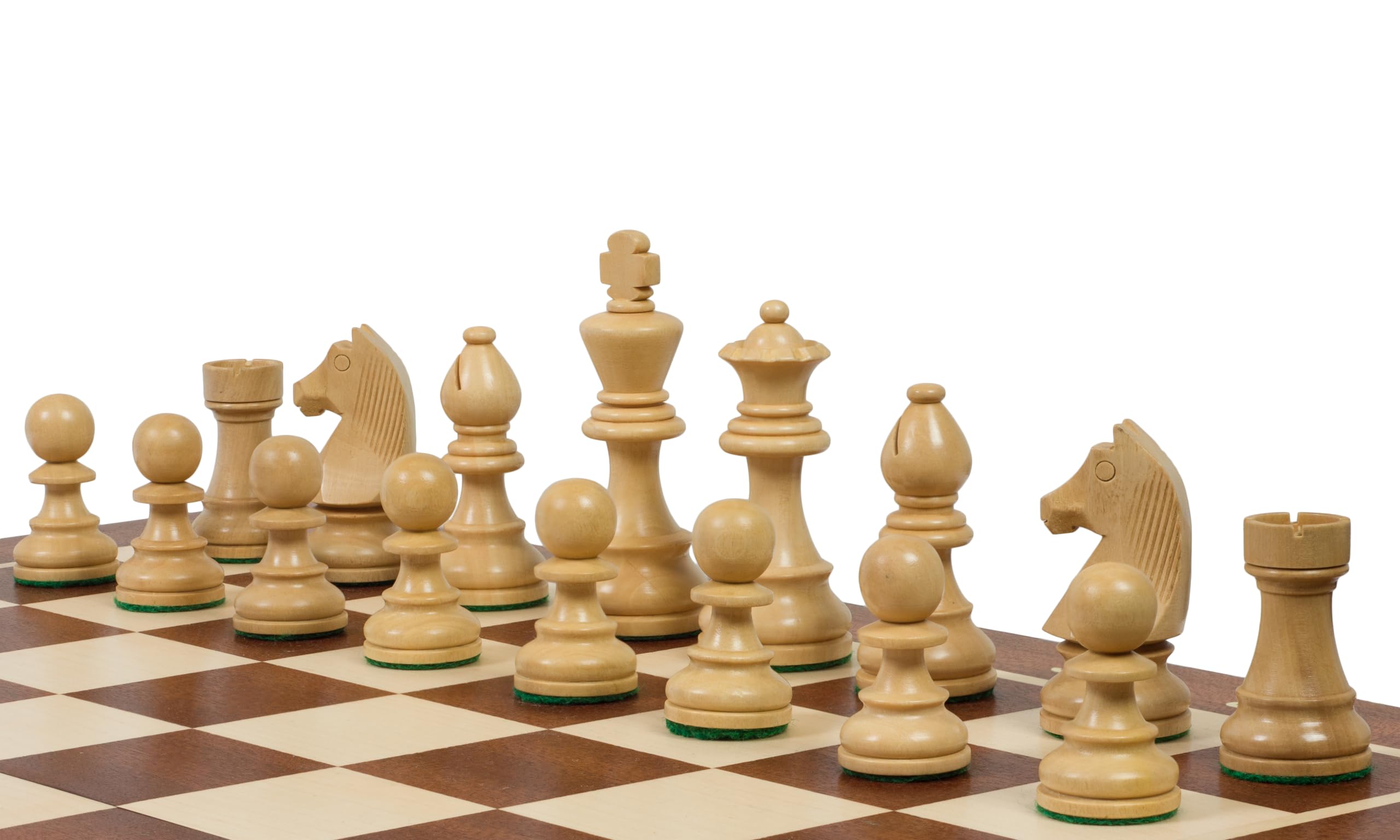 Sunrise Chess - Scacchi da Torneo "Timeless German Knight Staunton" Nr. 6 - Set in Legno
